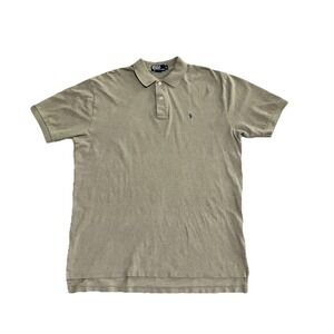 Polo Ralph Lauren Mens Polo Shirt XL Olive Green Cotton Short Sleeve Classic Fit